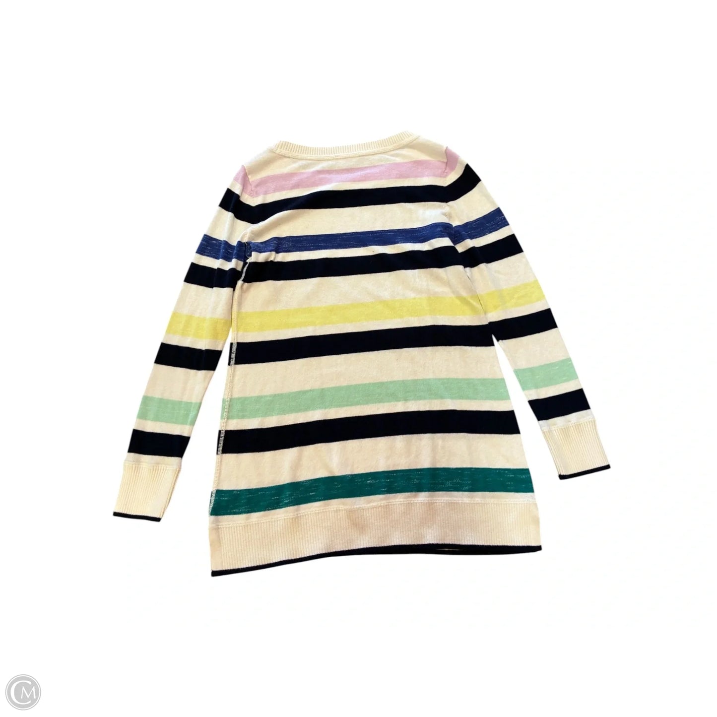 Top Long Sleeve By Talbots In Striped Pattern, Size: S