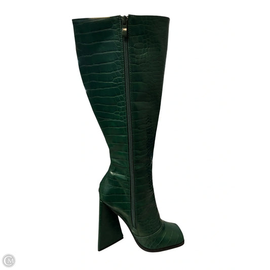 Boots Knee Heels By Shein In Green, Size: 5.5