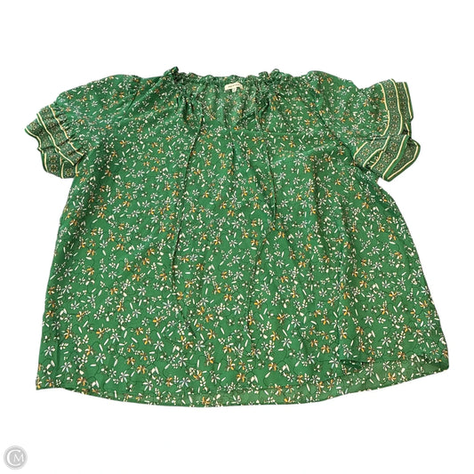 Top Short Sleeve By Max Studio In Green, Size: 2x