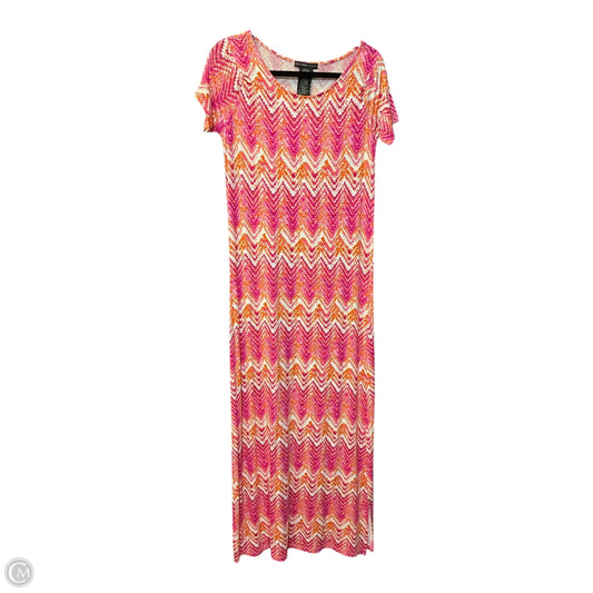 Dress Casual Maxi By Design History In Orange & Pink, Size: S