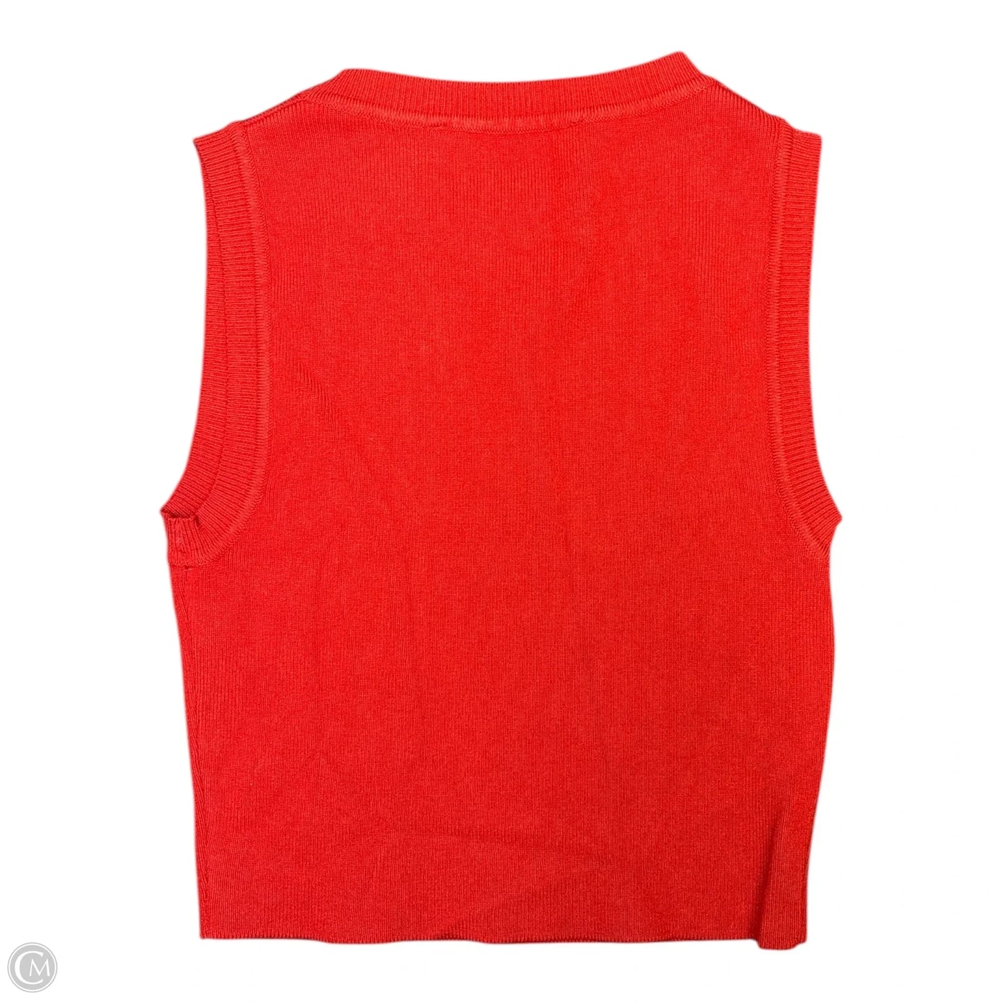 Top Sleeveless Basic By Zara In Red, Size: S