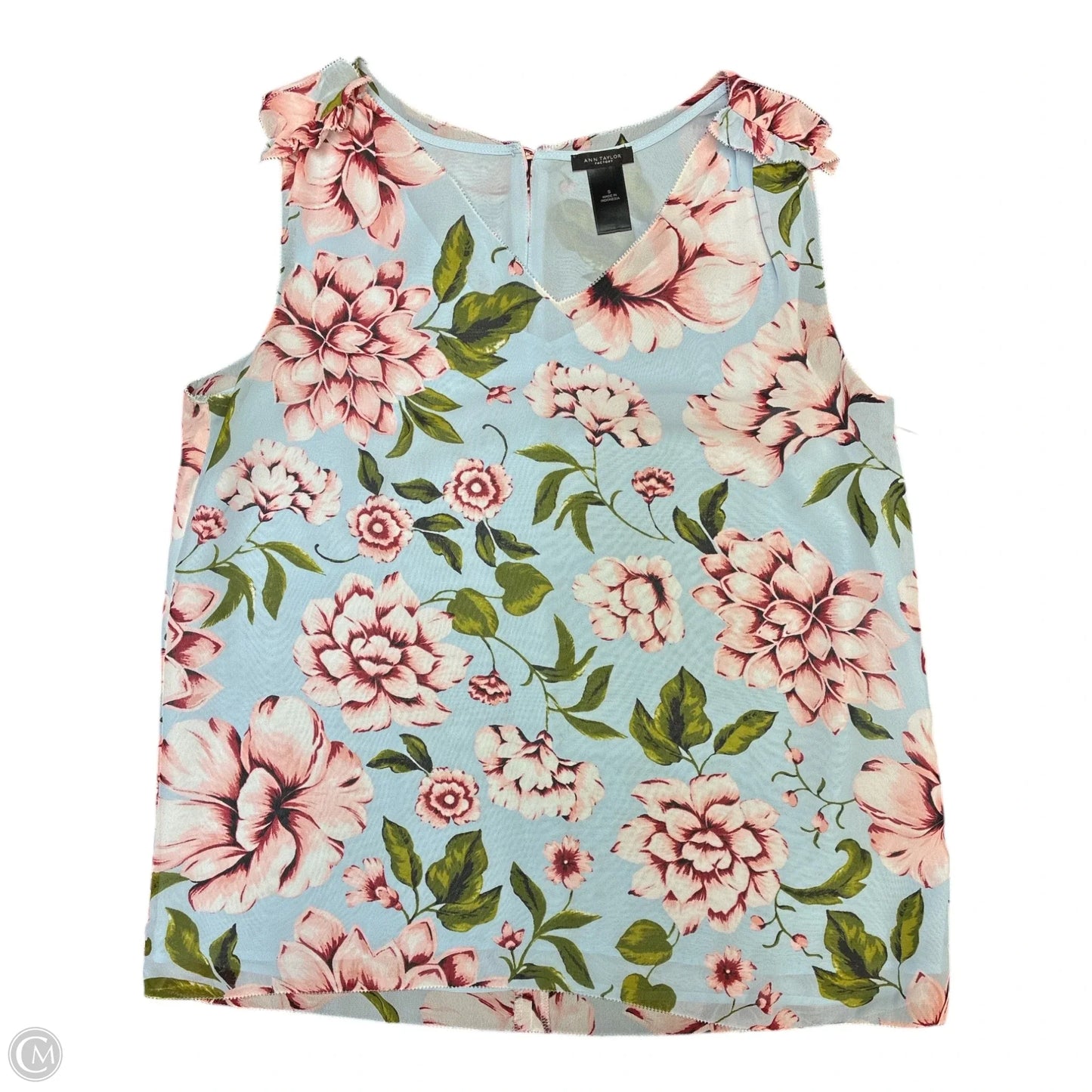Top Sleeveless By Ann Taylor In Floral Print, Size: S