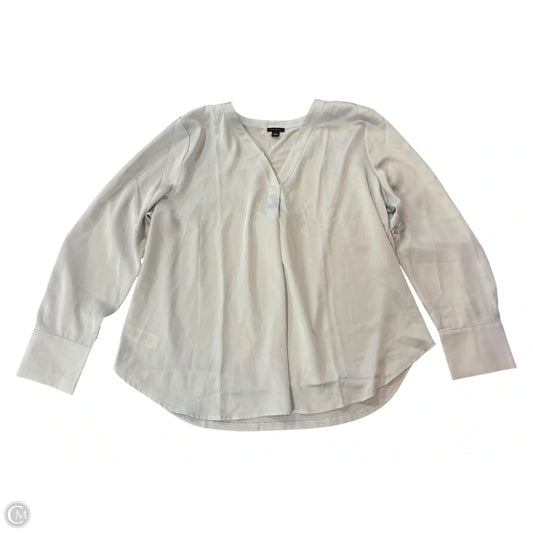 Top Long Sleeve By Ann Taylor In Grey, Size: Xl