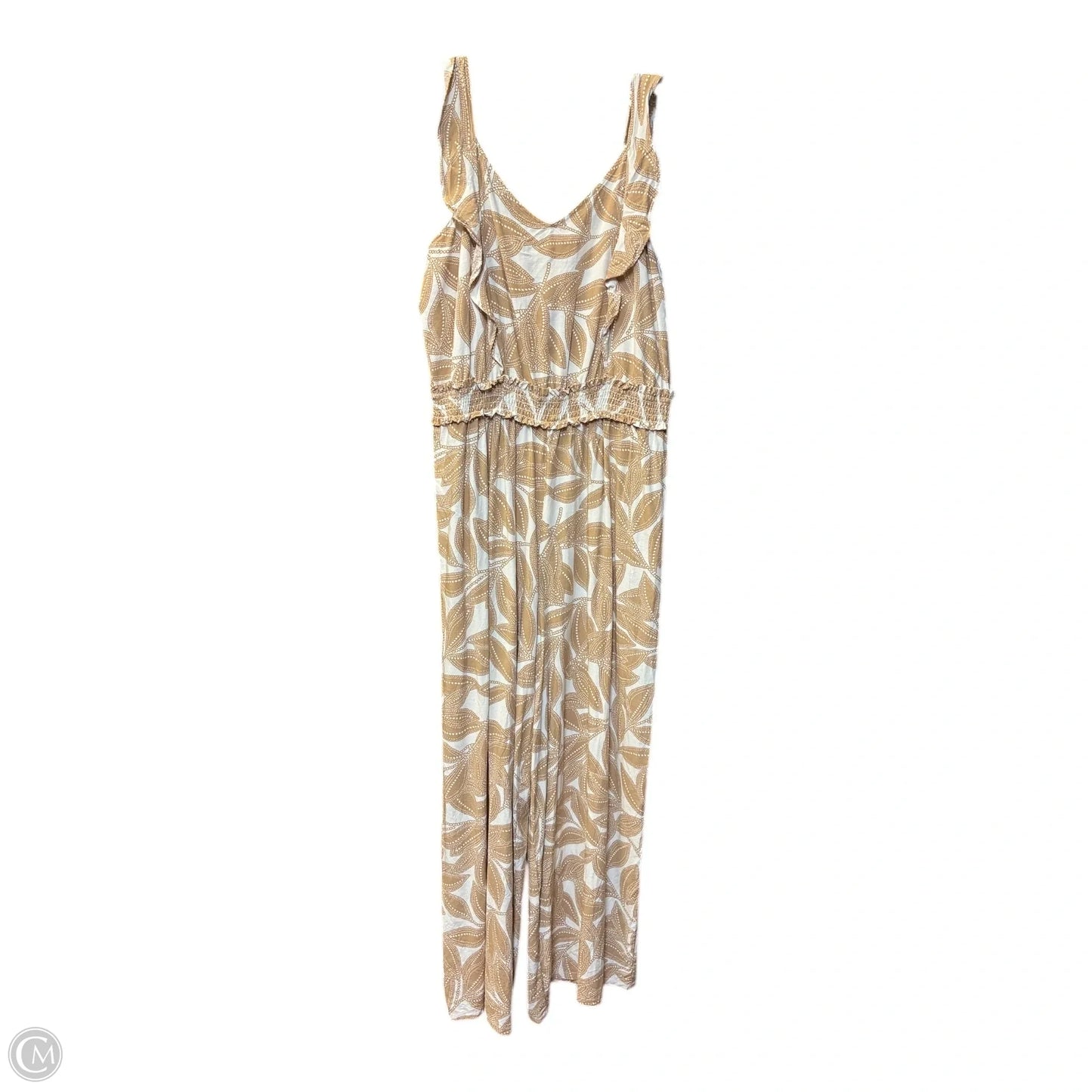 Jumpsuit By Loft In Brown & White, Size: L