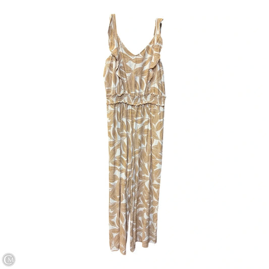 Jumpsuit By Loft In Brown & White, Size: L