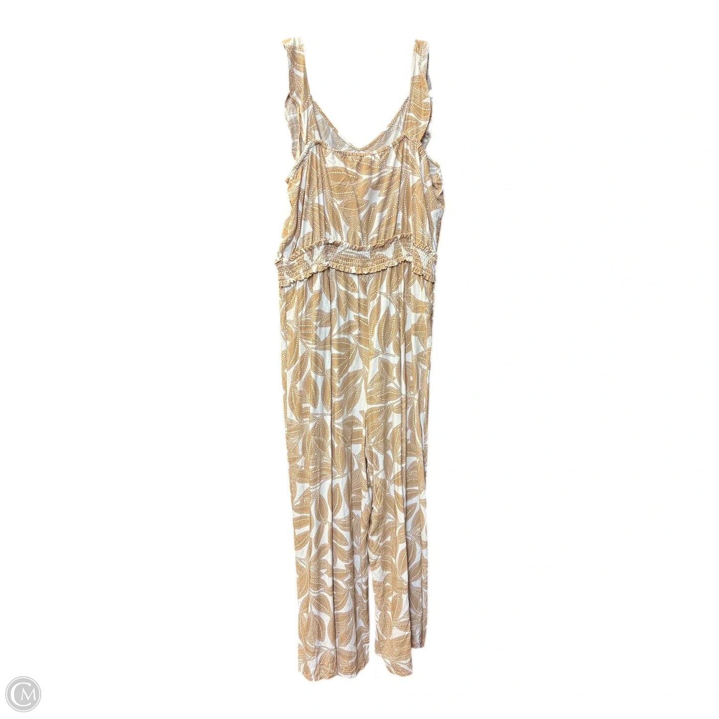 Jumpsuit By Loft In Brown & White, Size: L