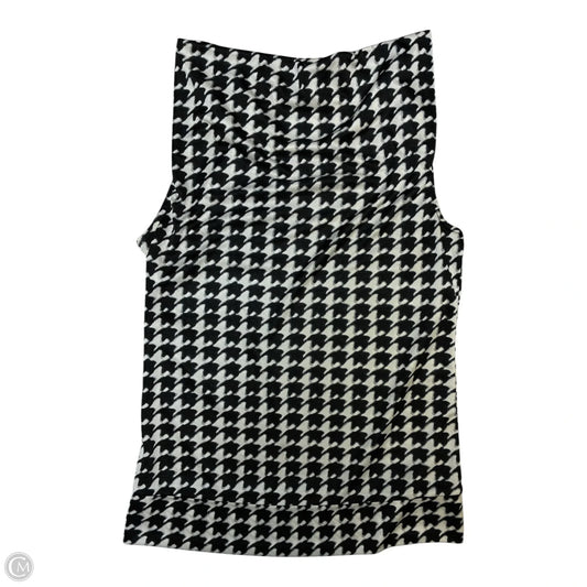 Blouse Sleeveless By Alfani In Black & White, Size: Xs