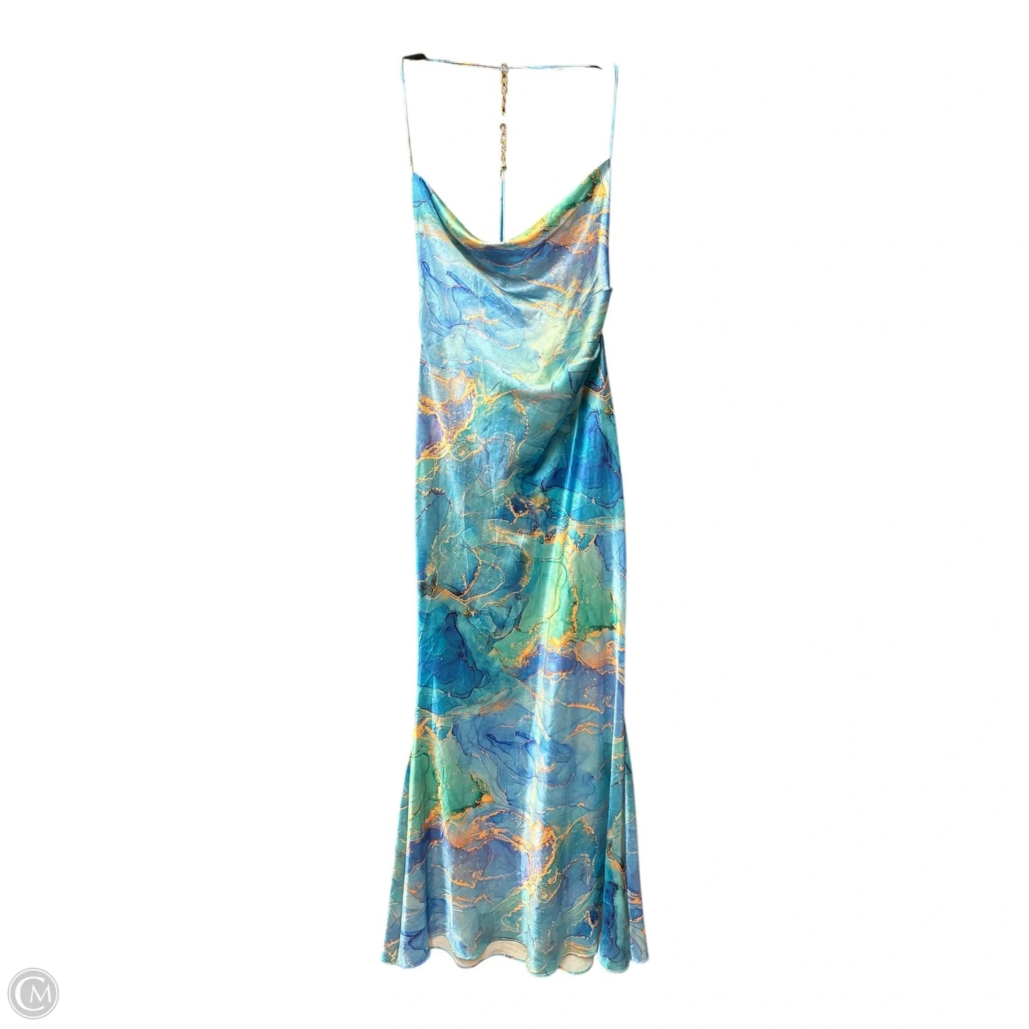 Dress Party Long By Cmf In Blue & Gold, Size: S