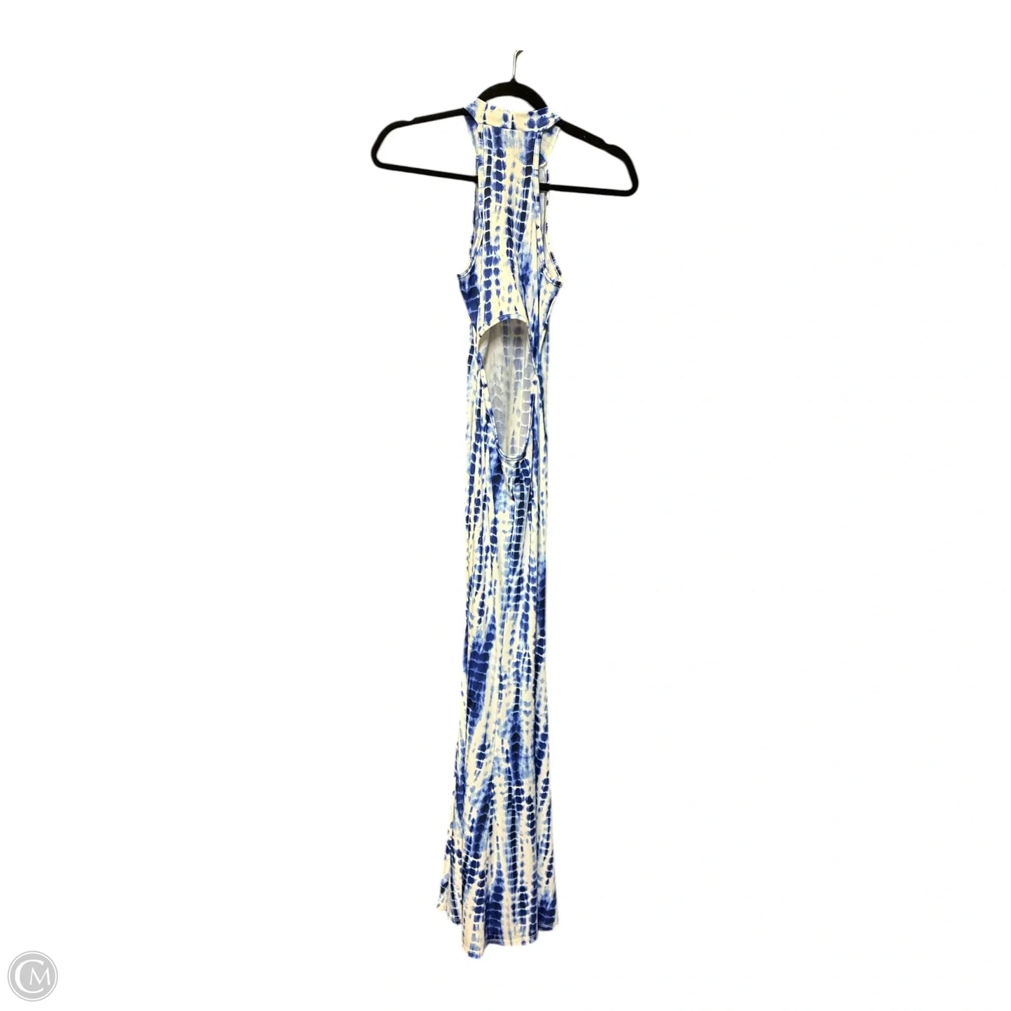 Dress Casual Maxi By Cmf In Blue & White, Size: S