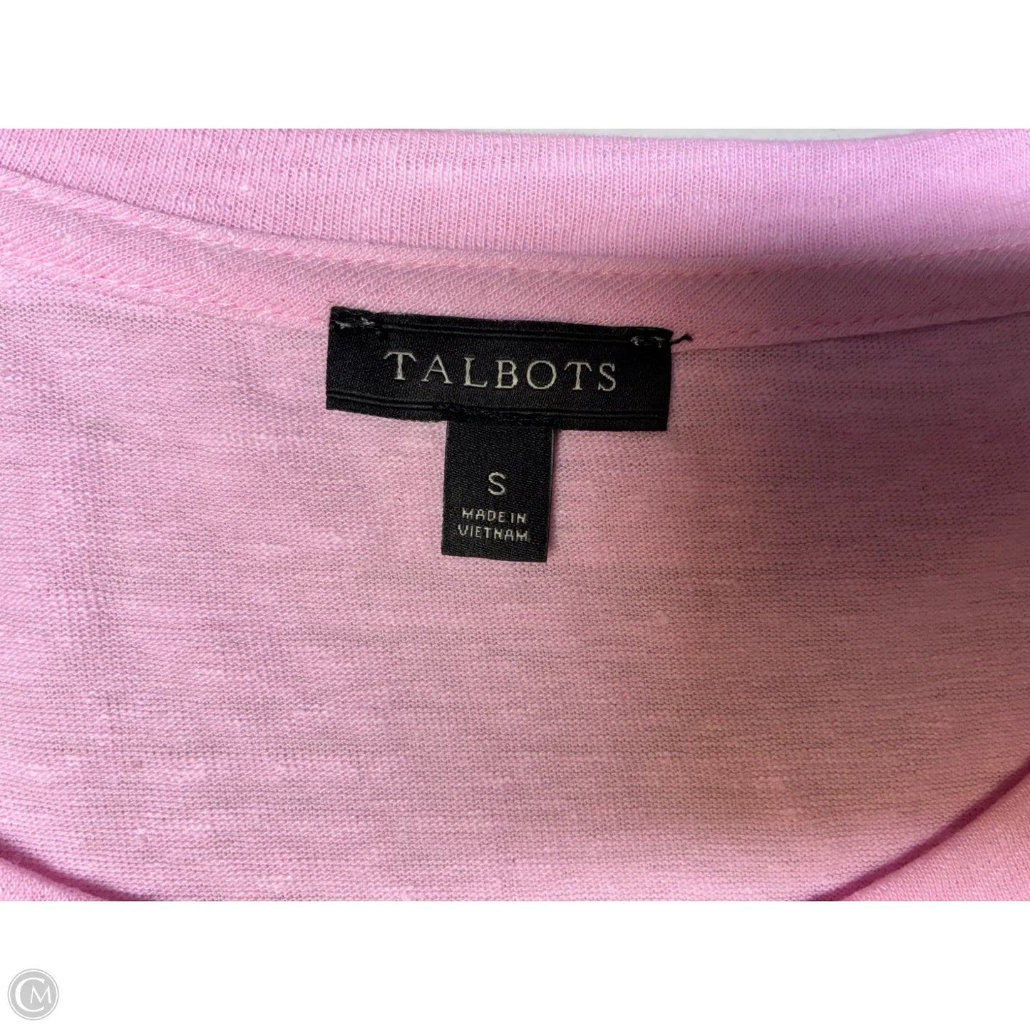 Top Short Sleeve Basic By Talbots In Pink, Size: S