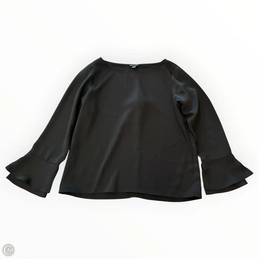 Blouse Long Sleeve By Ann Taylor In Black, Size: S