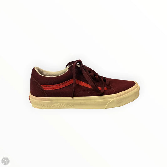 Shoes Sneakers By Vans In Red, Size: 9.5