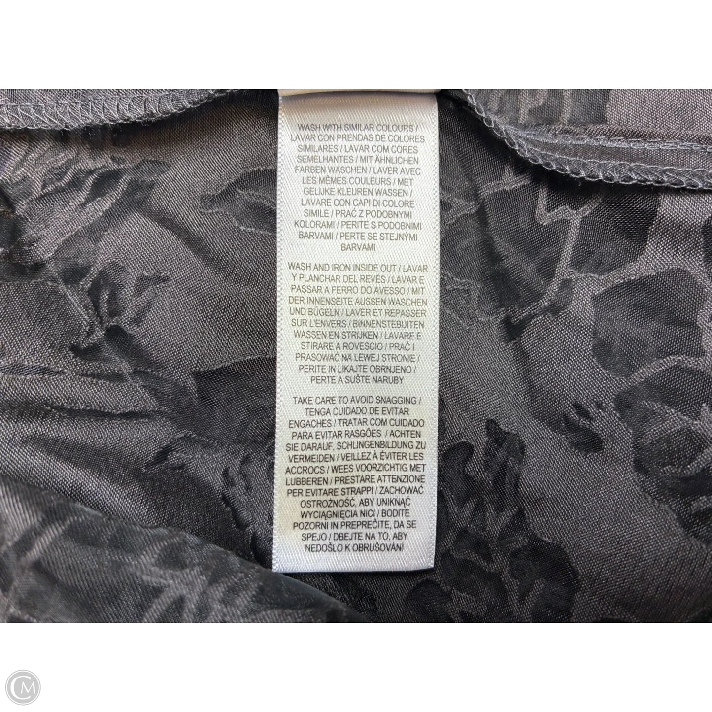Blouse Short Sleeve By Primark In Black, Size: M
