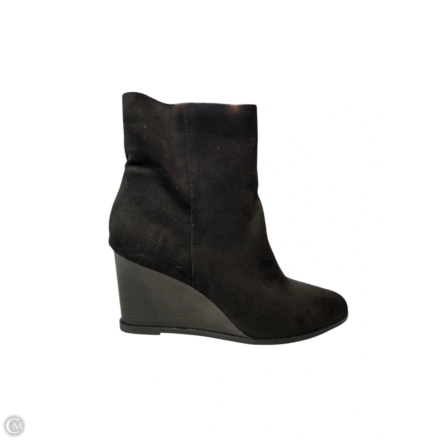 Boots Ankle Heels By Bamboo In Black, Size: 10