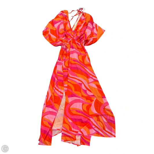 Dress Party Long By Tcec In Orange & Pink, Size: L