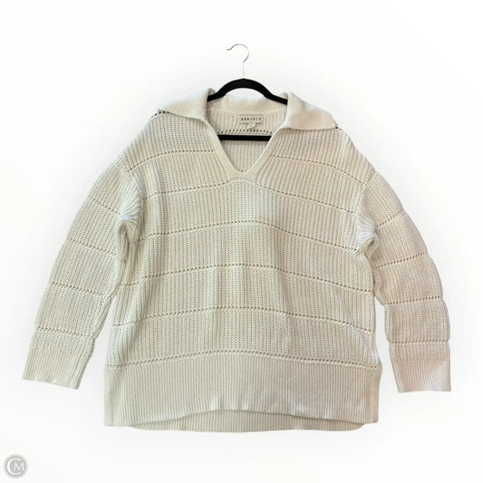 Sweatshirt Collar By Ava & Viv In White, Size: Xxl