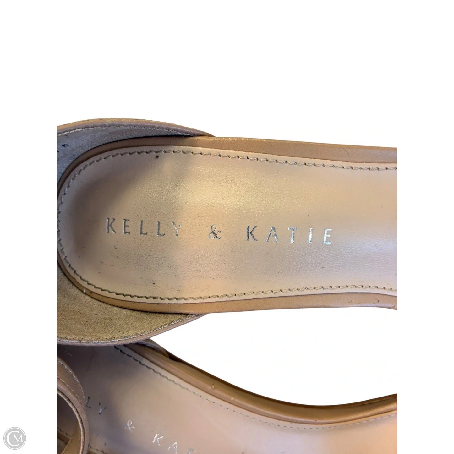 Sandals Heels Kitten By Kelly And Katie In Beige, Size: 7.5