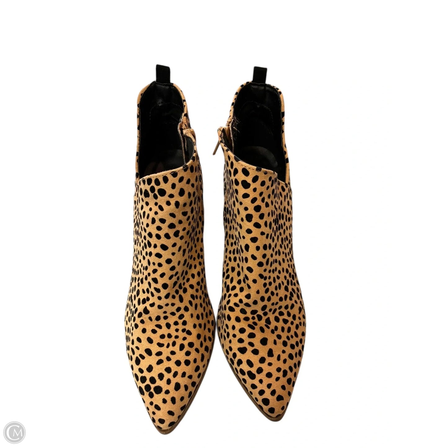 Boots Ankle Heels By Qupid In Animal Print, Size: 7