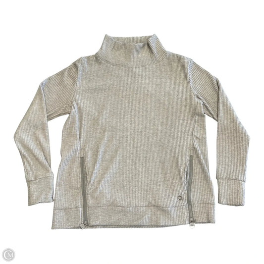 Athletic Sweatshirt Collar By Jones New York In Grey, Size: L