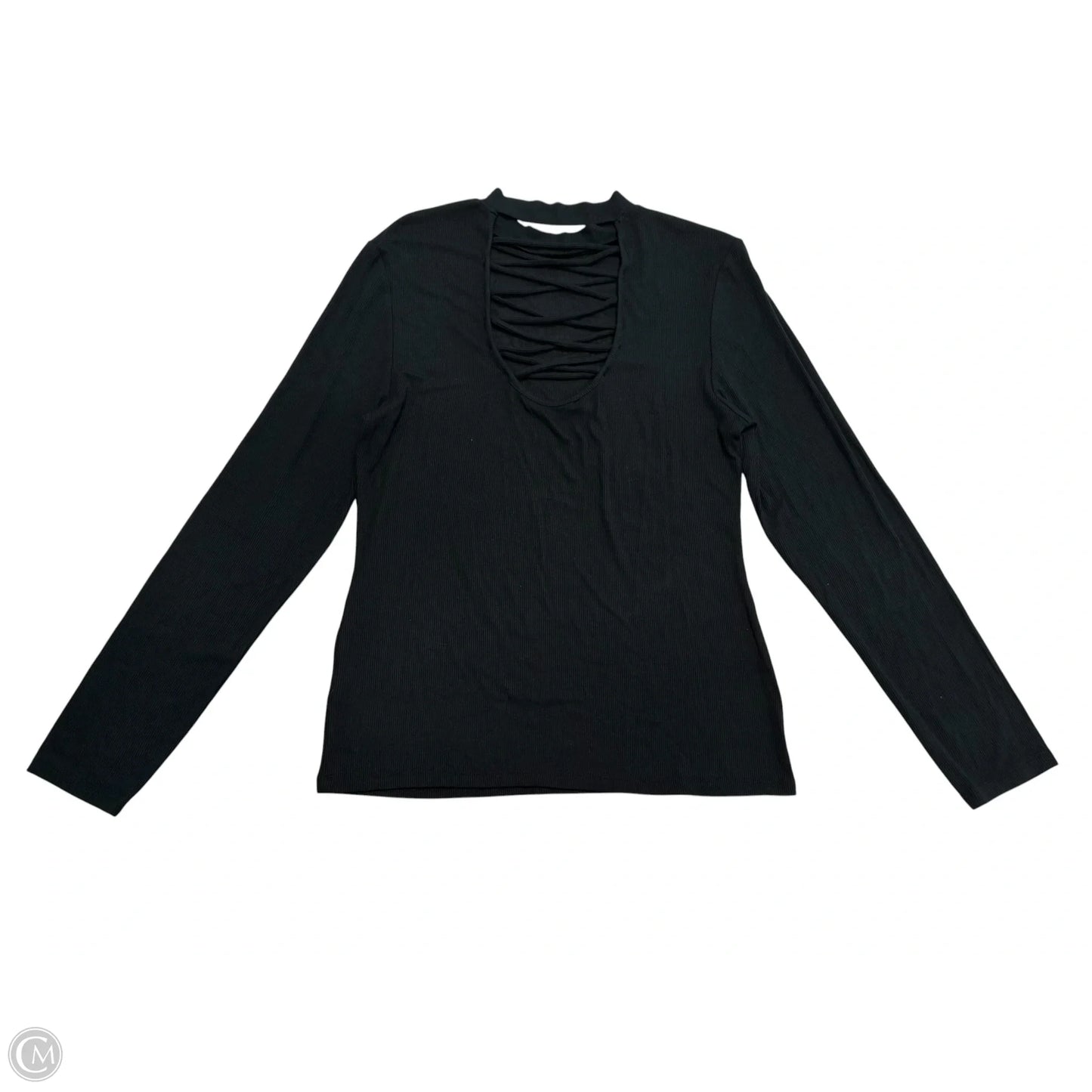 Top Long Sleeve By Bebe In Black, Size: Xl