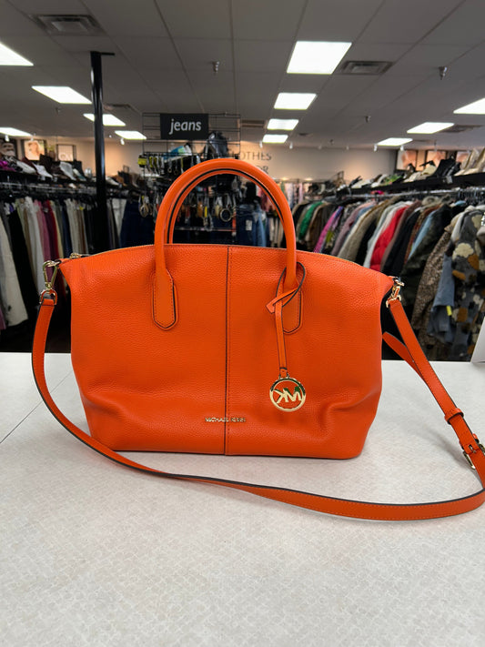 Handbag Designer By Michael Kors In Orange, Size:Large