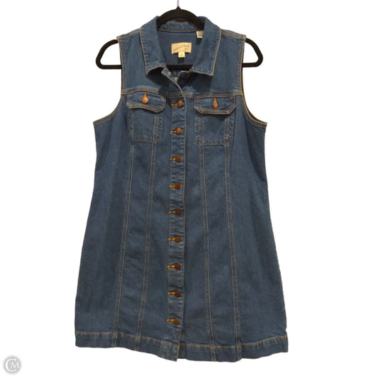 Dress Casual Midi By Universal Thread In Blue, Size: L