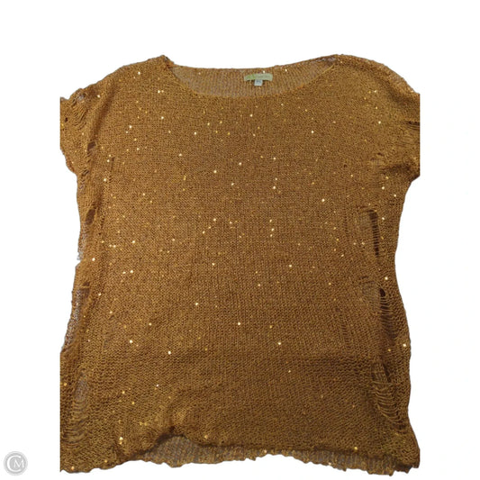 Sweater Short Sleeve By Clothes Mentor In Bronze, Size: M