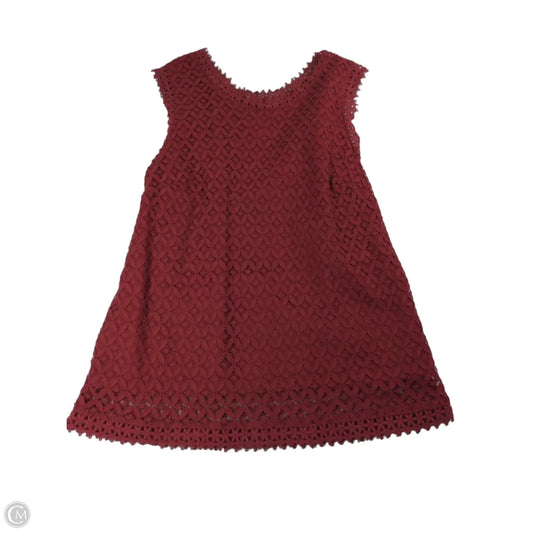 Blouse Sleeveless By Merona In Red, Size: S