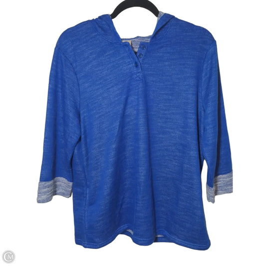 Sweatshirt Hoodie By Blair In Blue, Size: M