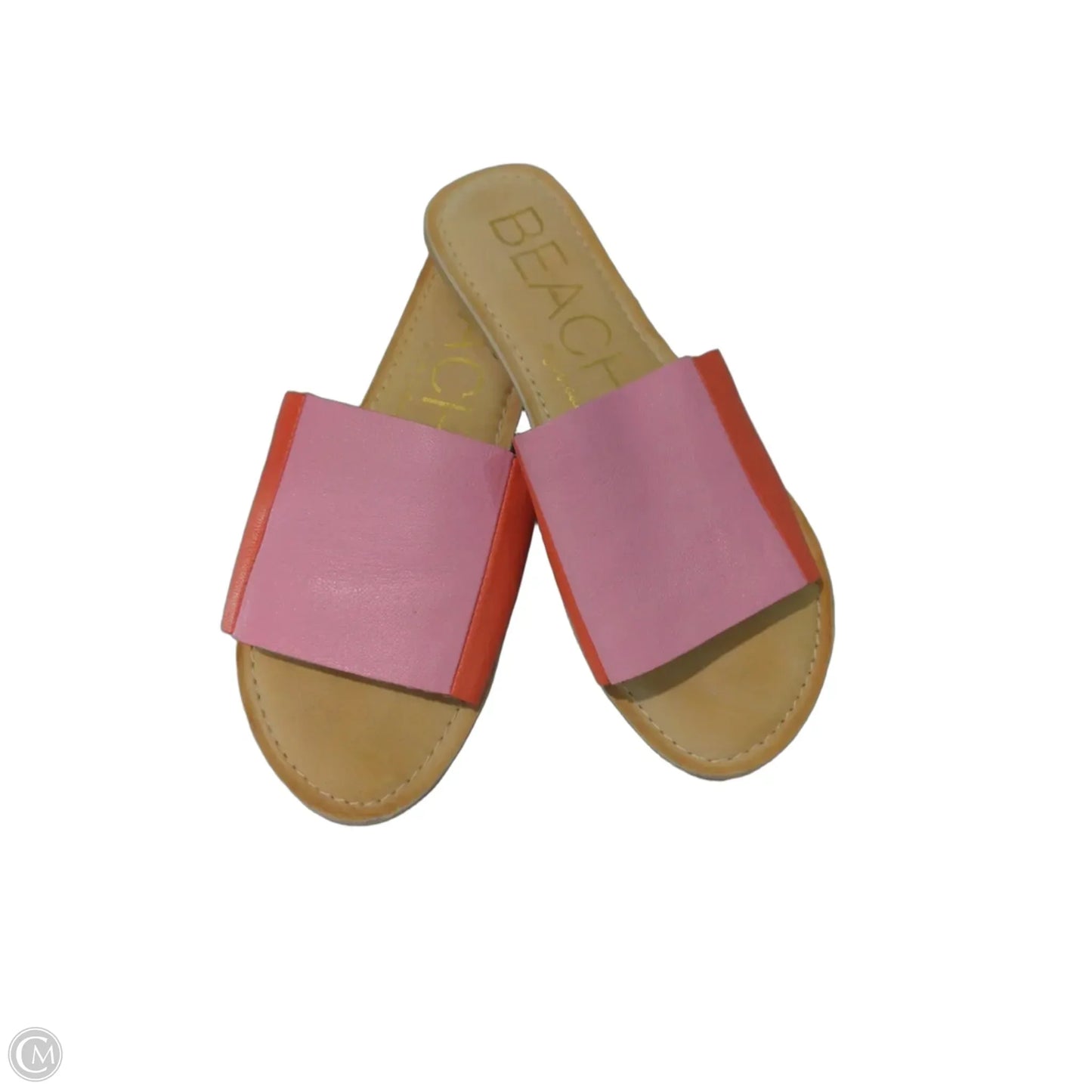 Sandals Flats By Clothes Mentor In Pink & Red, Size: 8