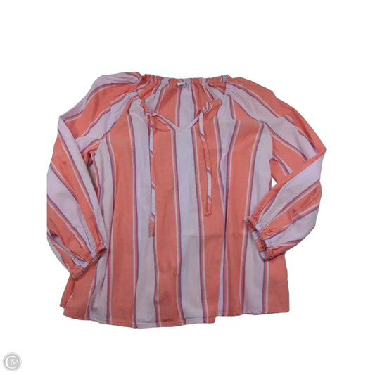Top Long Sleeve By Old Navy In Striped Pattern, Size: M