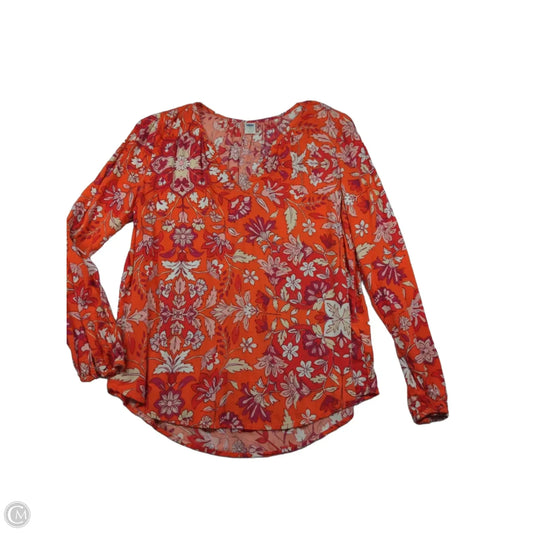 Top Long Sleeve By Old Navy In Floral Print, Size: M