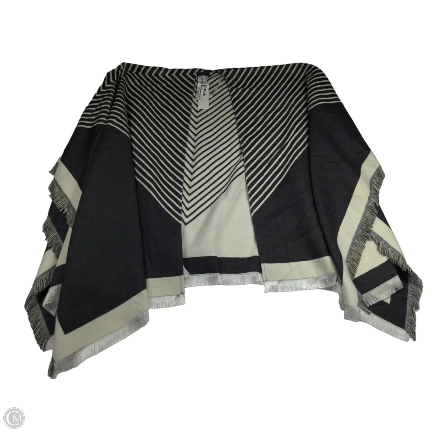 Poncho By Banana Republic In Black & Cream, Size: 0