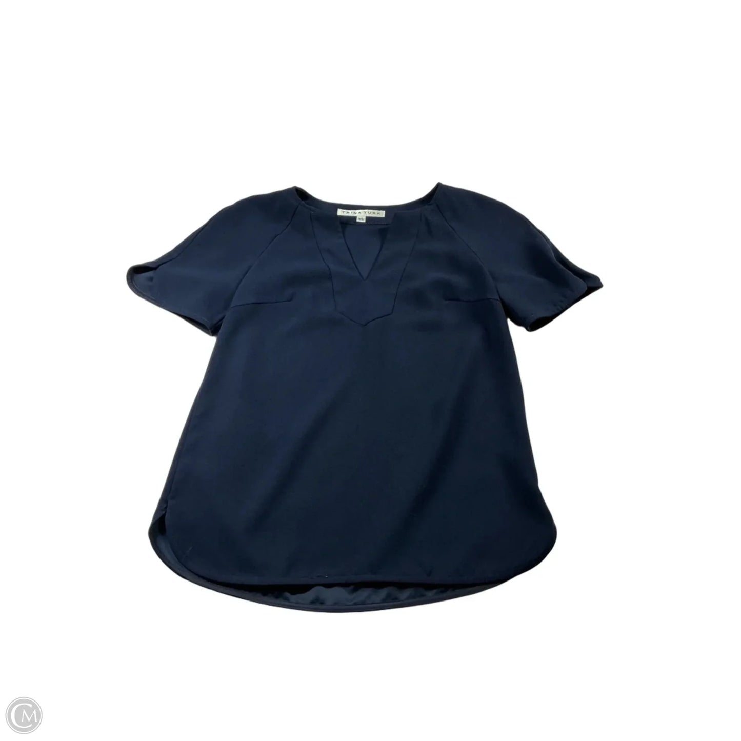 Top Short Sleeve By Trina Turk In Navy, Size: Xs