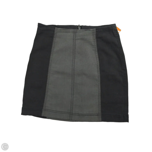 Skirt Mini & Short By Free People In Black & Grey, Size: 4