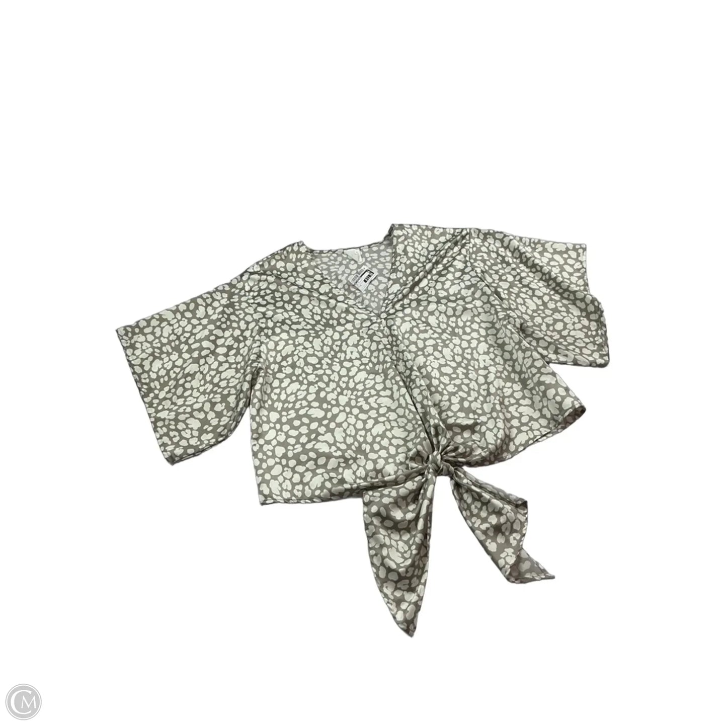 Top Short Sleeve By By Together In Grey & White, Size: M