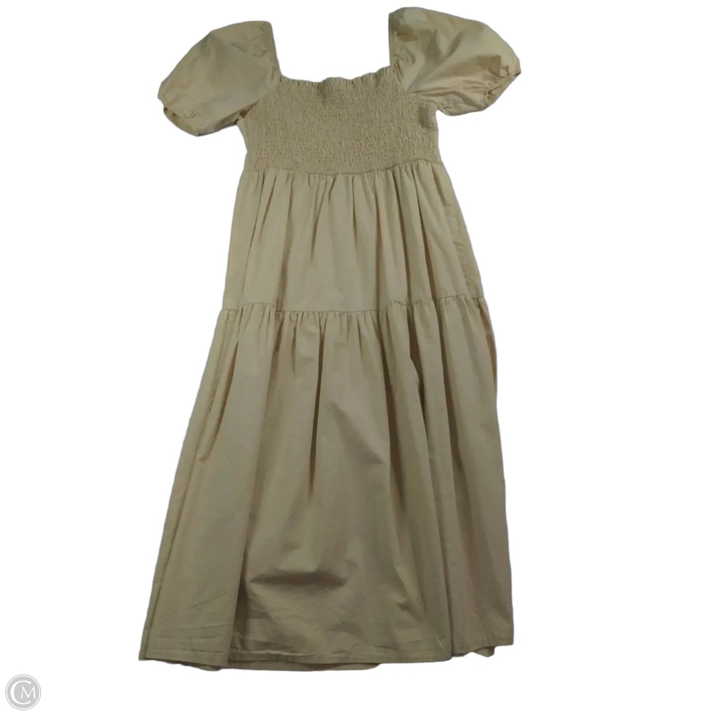Dress Casual Midi By Fabrik In Cream, Size: M