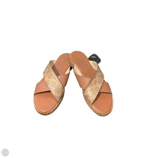 Shoes Designer By Coach In Tan, Size: 8