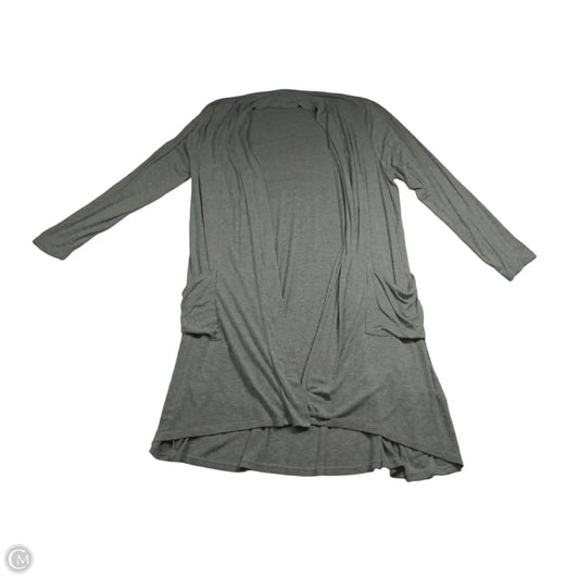 Cardigan By Bobeau In Grey, Size: 1x