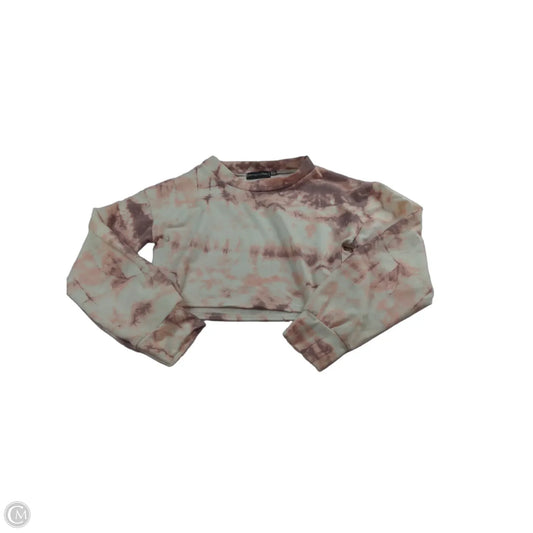 Top Long Sleeve By Pretty Little Thing In Pink & Purple, Size: 8