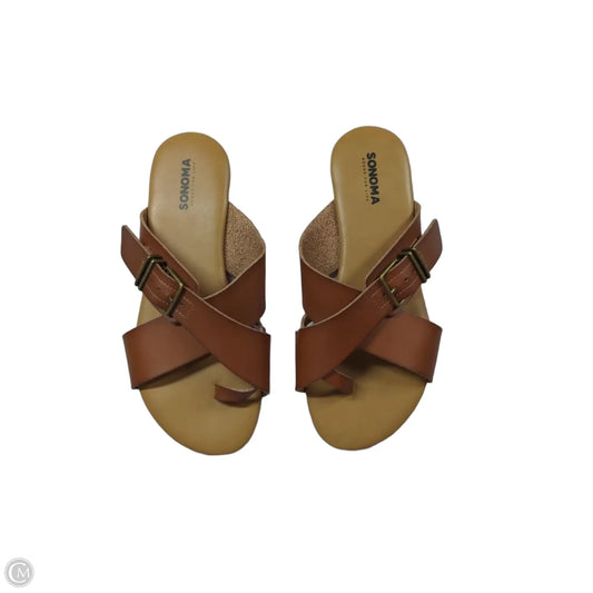 Sandals Flats By Sonoma In Brown, Size: 7