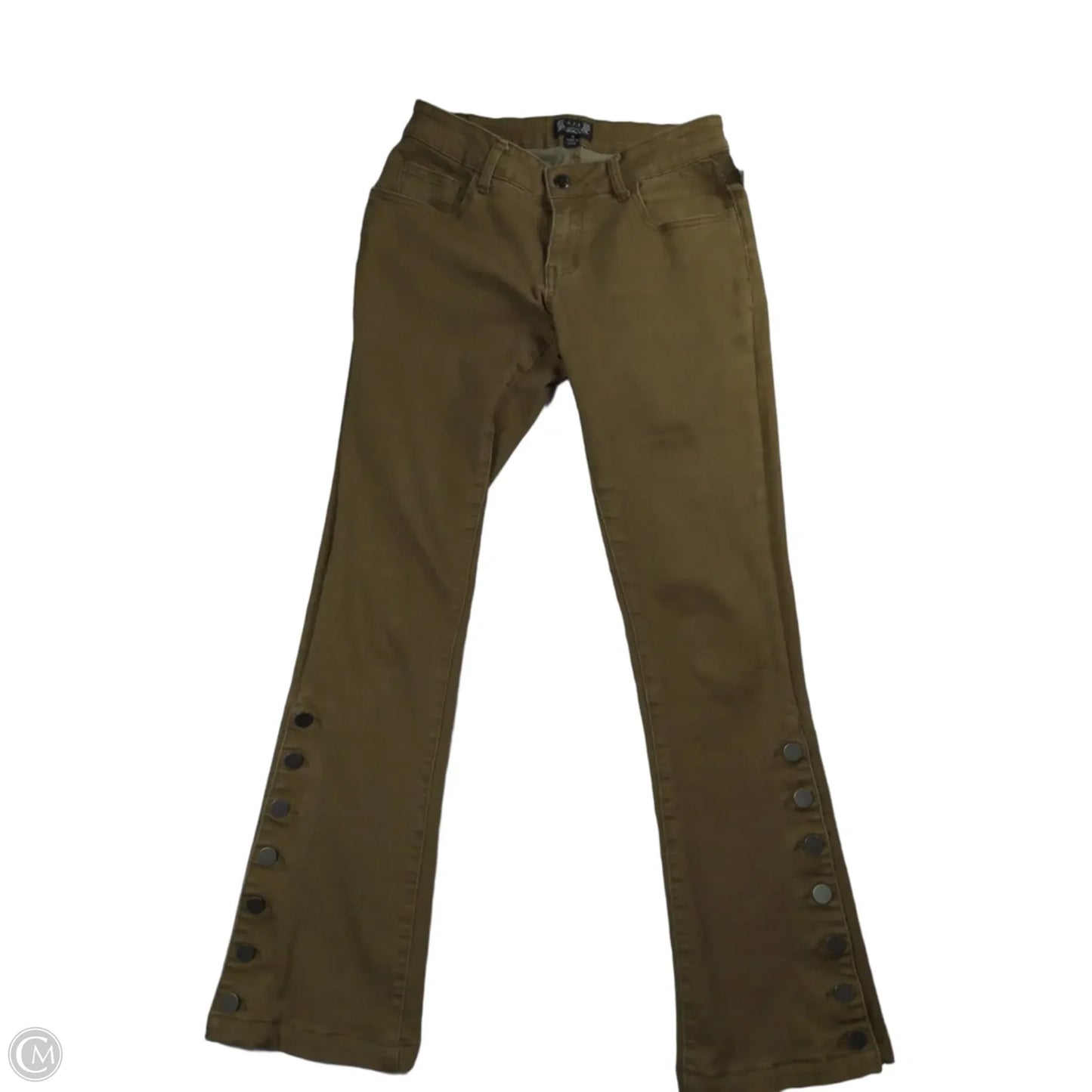 Jeans Boot Cut By Aziz In Brown Denim, Size: 4