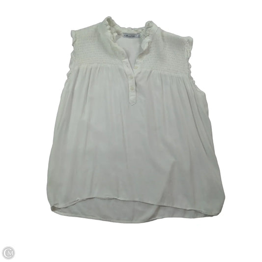 Blouse Sleeveless By Clothes Mentor In White, Size: M