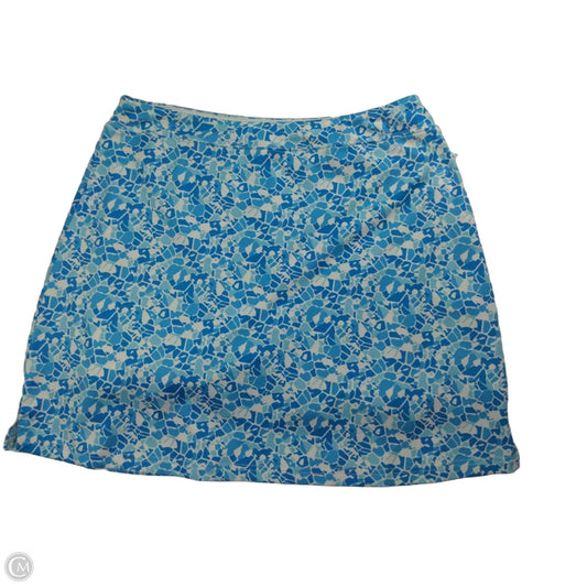 Athletic Skirt By Ekouaer In Blue & White, Size: L