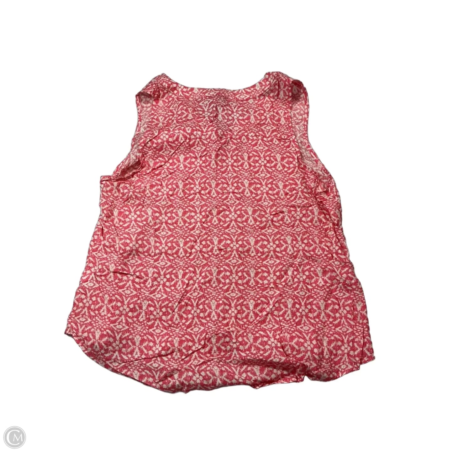 Top Sleeveless By Anne Carson In Pink & White, Size: Xl