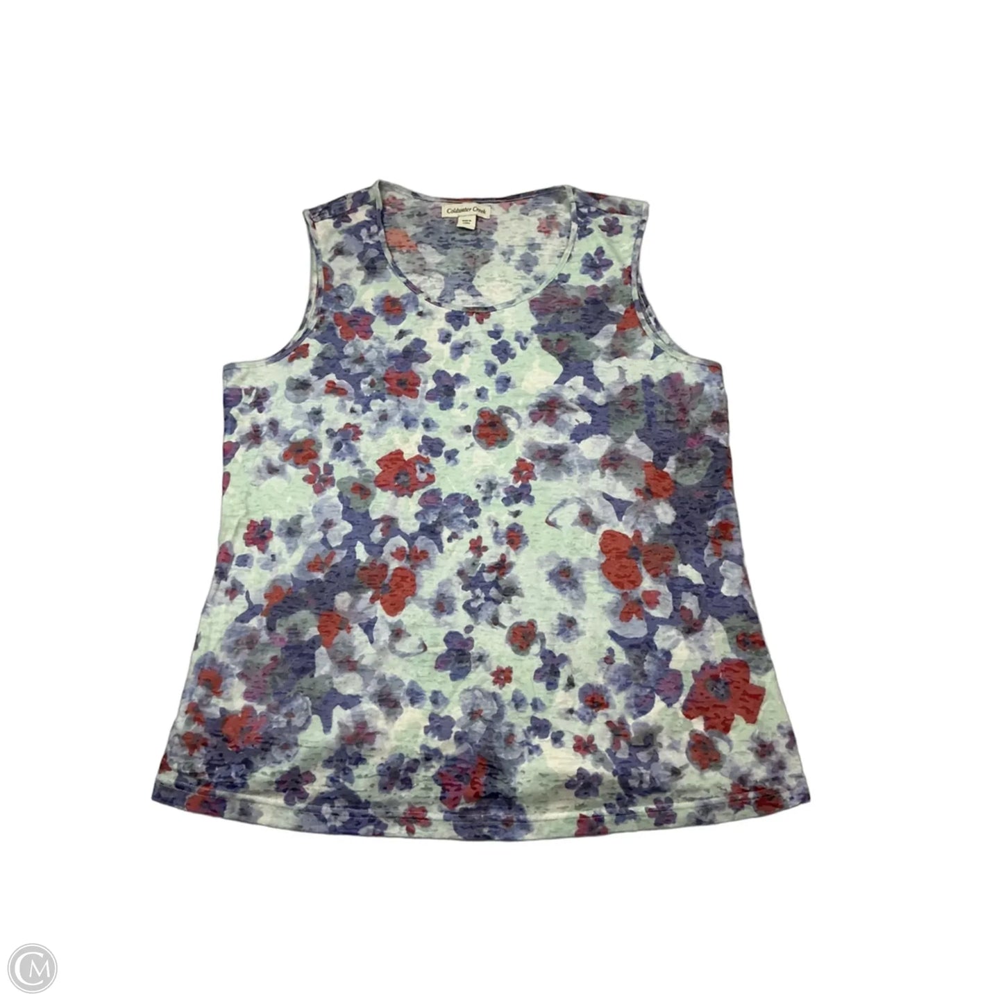 Top Sleeveless By Coldwater Creek In Floral Print, Size: Xl