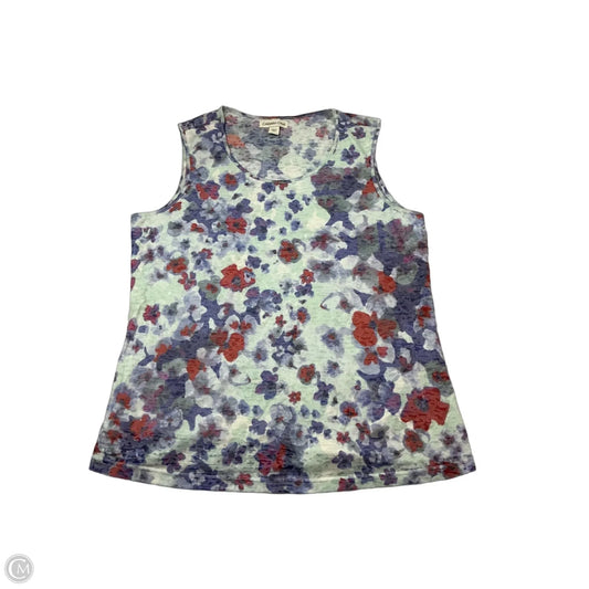 Top Sleeveless By Coldwater Creek In Floral Print, Size: Xl