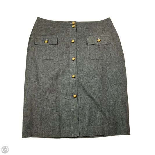 Skirt Midi By Clothes Mentor In Blue Denim, Size: 12