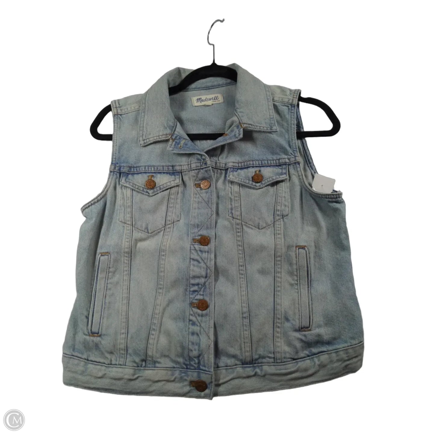 Vest Other By Madewell In Blue Denim, Size: L