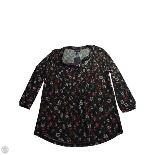 Blouse Long Sleeve By Jones New York In Floral Print, Size: M